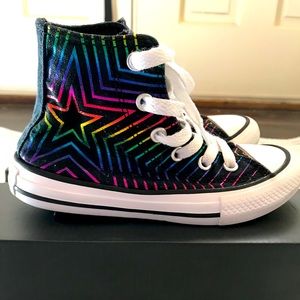 Converse sneakers, size 11 toddler girls. GUC.